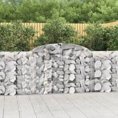 shumee 11 db íves horganyzott vas gabion kosár 300 x 30 x 100/120 cm