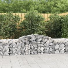 shumee 10 db íves horganyzott vas gabion kosár 300x50x60/80 cm