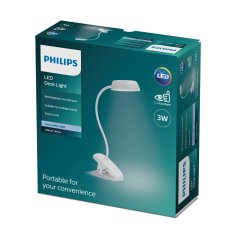 NEW Philips Lámpara de mesa Fehér fém 3 W 5 V