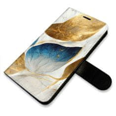 iSaprio GoldBlue Leaves flip tok Samsung Galaxy S21 FE 5G