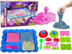 Lean-toys Magic Kinetic Sand 750g tálca tartozékok