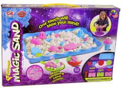 Lean-toys Magic Kinetic Sand 750g tálca tartozékok