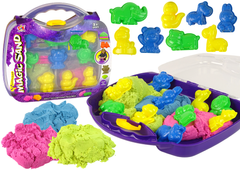 Lean-toys Magic Kinetic Sand in a Case 3 színű formák 1 kg