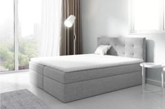 Veneti IVANA 2 kárpitozott boxspring ágy 120x200 - szürke + INGYENES topper