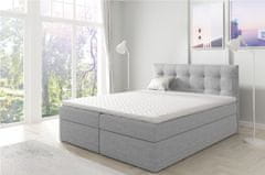 Veneti IVANA 1 kárpitozott boxspring ágy 160x200 - szürke + INGYENES topper