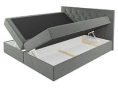 Veneti TIBOR boxspring ágy - 140x200, sárga + INGYENES topper