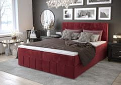 Veneti MADLEN boxspring ágy - 160x200, piros