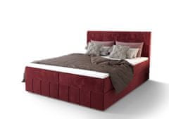 Veneti MADLEN boxspring ágy - 160x200, piros