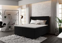 Veneti ASSAR boxspring ágy 140x200, antracit