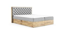 Veneti CHANTELLE 3 boxspring ágy - 200x200, rózsaszín + INGYENES topper