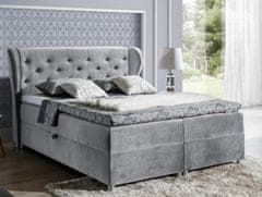 Veneti PADMA boxspring ágy 200x200 - szürke+ INGYENES topper