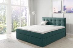 Veneti IVANA 1 kárpitozott boxspring ágy 180x200 - kék + INGYENES topper