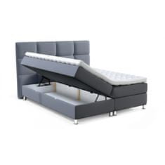 Veneti CAMRIN boxspring ágy 140x200 - kék 1 + INGYENES topper