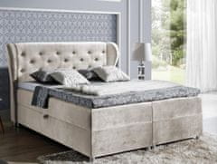 Veneti PADMA boxspring ágy 200x200 - bézs+ INGYENES topper