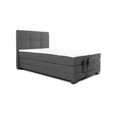 Veneti NAVAN egyszemélyes boxspring elektromos ágy 100x200 - szürke + INGYENES topper