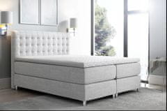 Veneti LUCA boxspring ágy 120x200 - szürke + INGYENES topper