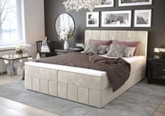 Veneti MADLEN boxspring ágy - 180x200, bézs