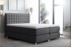 Veneti LUCA boxspring ágy 200x200 - antracit + INGYENES topper