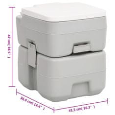 Vidaxl hordozható kemping-WC és -kézmosóállvány víztartállyal 3186673