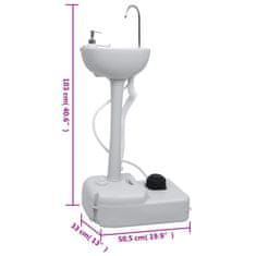 Vidaxl hordozható kemping-WC és -kézmosóállvány víztartállyal 3186673
