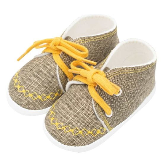 NEW BABY Baba tornacipő Jeans mustard 3-6 h, vel. 3-6 m