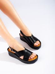 Amiatex Női szandál 100391 + Nőin zokni Gatta Calzino Strech, fekete, 36