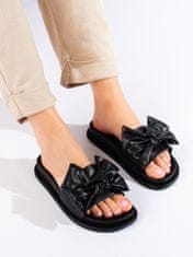 Amiatex Női papucs 100393 + Nőin zokni Gatta Calzino Strech, fekete, 37
