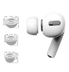 TKG AirPods Pro 1 / 2: TECH-PROTECT - fülhallgató gumiharang 3 pár szilikon, fehér