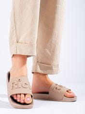Amiatex Női papucs 100398 + Nőin zokni Gatta Calzino Strech, bézs és barna árnyalat, 36