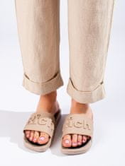 Amiatex Női papucs 100398 + Nőin zokni Gatta Calzino Strech, bézs és barna árnyalat, 36