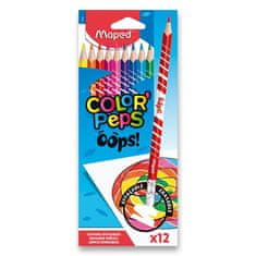 Maped - Fa nélküli zsírkréták Color´Peps Oops radírral 12 db