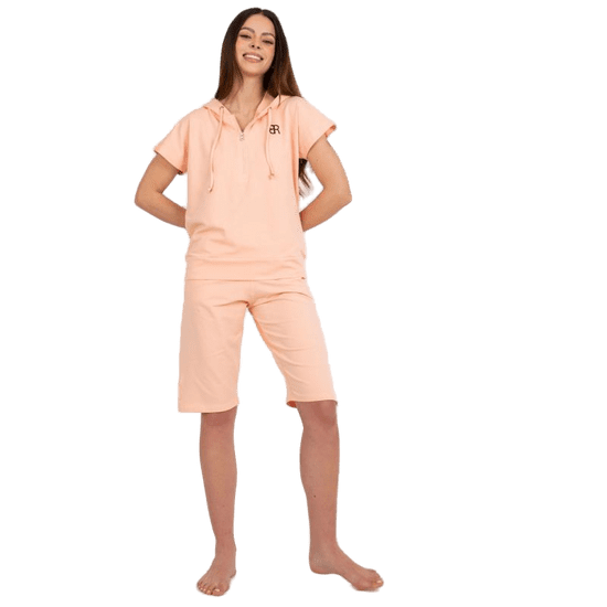 BERRAK Női pamut pizsama rövidnadrággal NICOLETA barack színű BR-PI-9186_398781