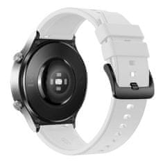 TKG Huawei Watch GT3 Pro (46 mm) okosóra szíj - fehér szilikon (22 mm) sima kialakítás