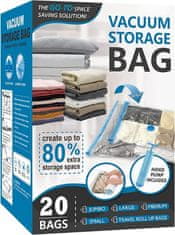 HOME & MARKER® 20 db Vákumos tárolózsák / Ruhák vákuumzacskók / vákuumtároló zsák | STORAGEBAG