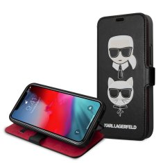 TKG Telefontok iPhone 12 Pro - Karl Lagerfeld Ikonik könyvtok - Fekete