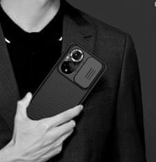 TKG Telefontok Honor 50 - Nillkin csúsztatható kameravédős fekete hátlap tok
