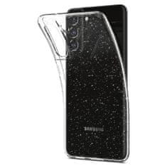 TKG Telefontok Samsung Galaxy S21 FE - Spigen Liquid Crystal Glitter TPU átlátszó tok