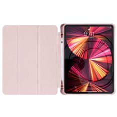 TKG Tablettok iPad Pro 11 (2021) - pink smart case, átlátszó hátlappal, ceruza tartóval