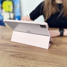 TKG Tablettok iPad Pro 11 (2021) - pink smart case, átlátszó hátlappal, ceruza tartóval