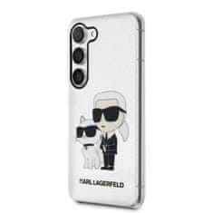 TKG Telefontok Samsung Galaxy S23+ (S23 Plus) - Karl Lagerfeld Karl and Choupette - átlátszó/csillámos műanyag hátlap tok