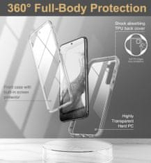 TKG Telefontok Samsung Galaxy S23+ (S23 Plus) - Tech- Protect Kevlar Clear - átlátszó előlap + plexi hátlapi 360°-os tok 