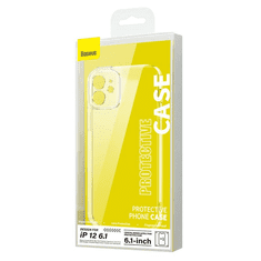 BASEUS Crystal iPhone 12 transparent tok és tempered Glass fólia (ARJB020002) (ARJB020002)