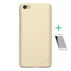 Nillkin SUPER FROSTED műanyag telefonvédő (gumírozott, érdes felület + képernyővédő fólia) ARANY [Xiaomi Redmi Note 5A] (5996457724956)