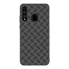 Nillkin SYNTHETIC FIBER PLAID műanyag telefonvédő (gumírozott, környezetbarát, 3D, csíkos minta) FEKETE [Huawei P30 Lite (Nova 4e)] (5996457879700)