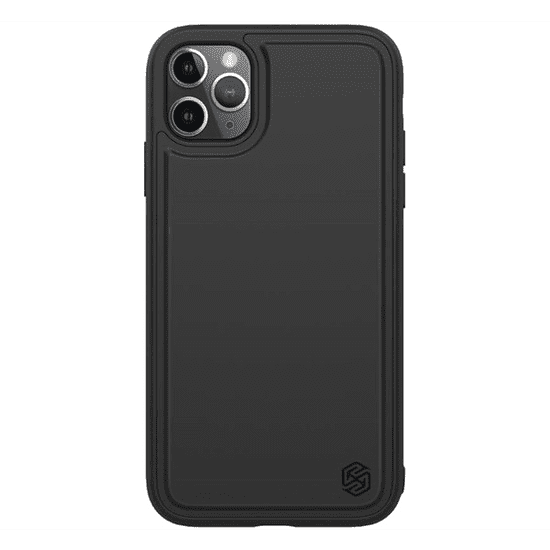 Nillkin MAGIC PRO MAGNET CASE műanyag telefonvédő (közepesen ütésálló, vezeték nélküli töltés, fémlemez, matt) FEKETE [Apple iPhone 11 Pro Max] (5996457959983)