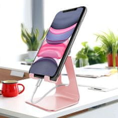 TKG TECH PROTECT Z4a - univerzális asztali fém telefontartó állvány, pink