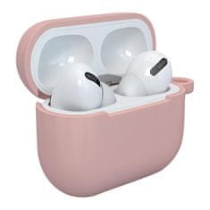 TKG Airpods 3 tartó: AirPods 3 tartó - pink szilikon, fém karabinerrel