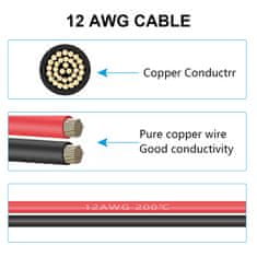 YUNIQUE GREEN-CLEAN XT60 A O gyűrűs csatlakozókábel, XT60 apa A O gyűrűs csatlakozó kábel, 1 Mt 12AWG szilíciumvezetékkel, RC Lipo akkumulátorhoz FPV Drone Racing (1M)