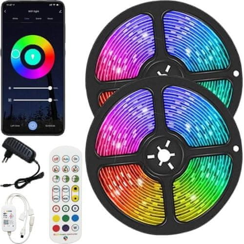 Berge 20m RGB Smart WIFI MOBILE LED szalag készlet