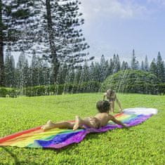 Cool Mango Nagy felfújható kültéri vízi csúszda, nyári gyerekek vízi játék, gyerekszórakozás, permetező rendszerű vízi csúszda, vízi szórakozás, gyors nyári frissítő, 480x80 cm - csúszós